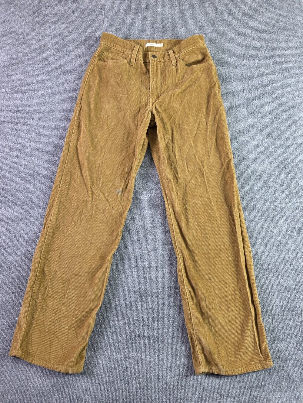 Levi’s 94 Baggy Corduroy Jeans Womens 29W 31L Brown Loose Fit Red Tab 29x31